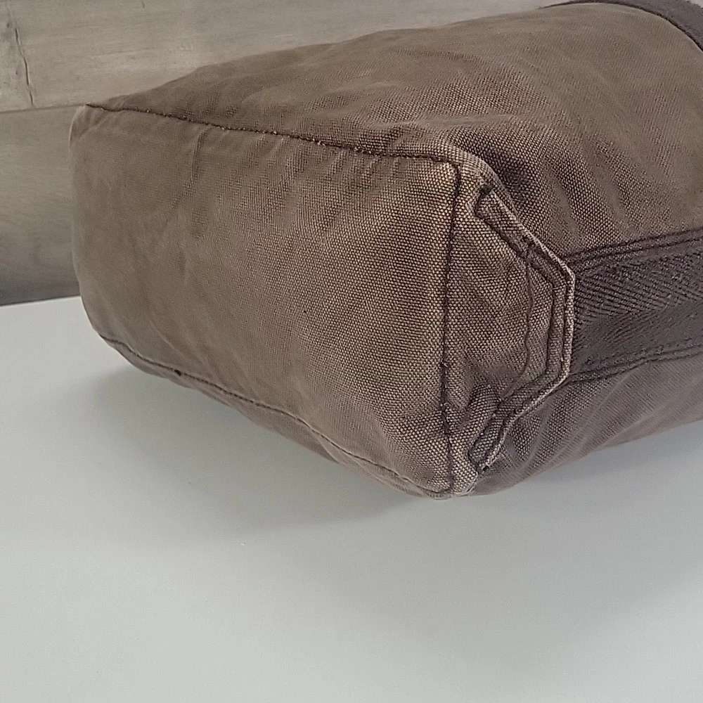 Abercrombie & Fitch Brown Canvas Leather Tote Bag for Men
